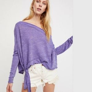 We the free love lane one shoulder top small purple